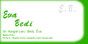eva bedi business card